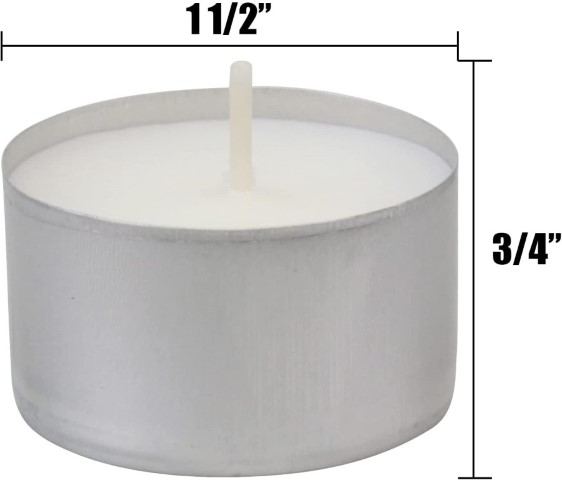 Stonebriar 25Pack Unscented Tea Light Candles